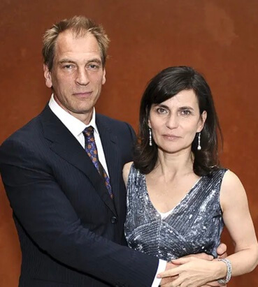 Evgenia Citkowitz with her husband, Julian Sands. 